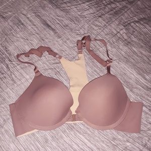 Basic beige racerback bra